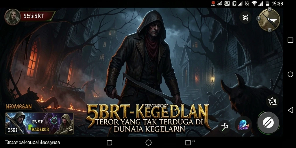 Screenshot gameplay 55RT menunjukkan suasana mencekam dalam game Horror.