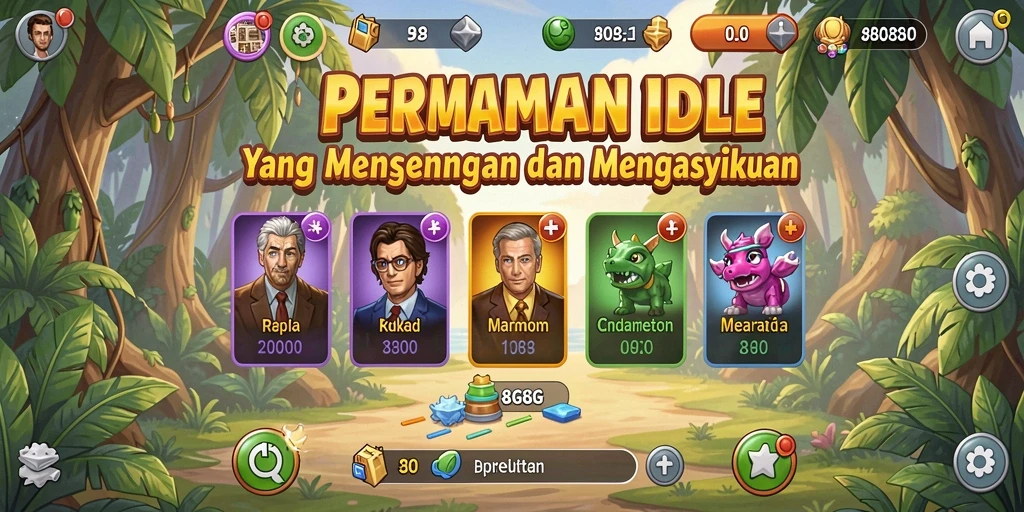 Tangkapan layar utama 8G8G dengan gameplay Idle yang menarik.