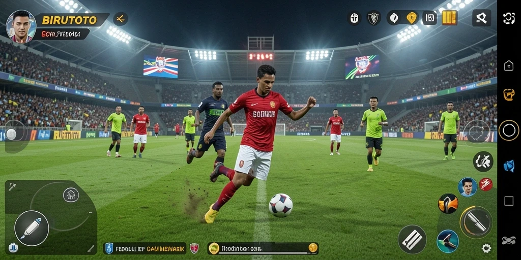 Tangkapan layar utama BIRUTOTO menunjukkan aksi seru di lapangan football.