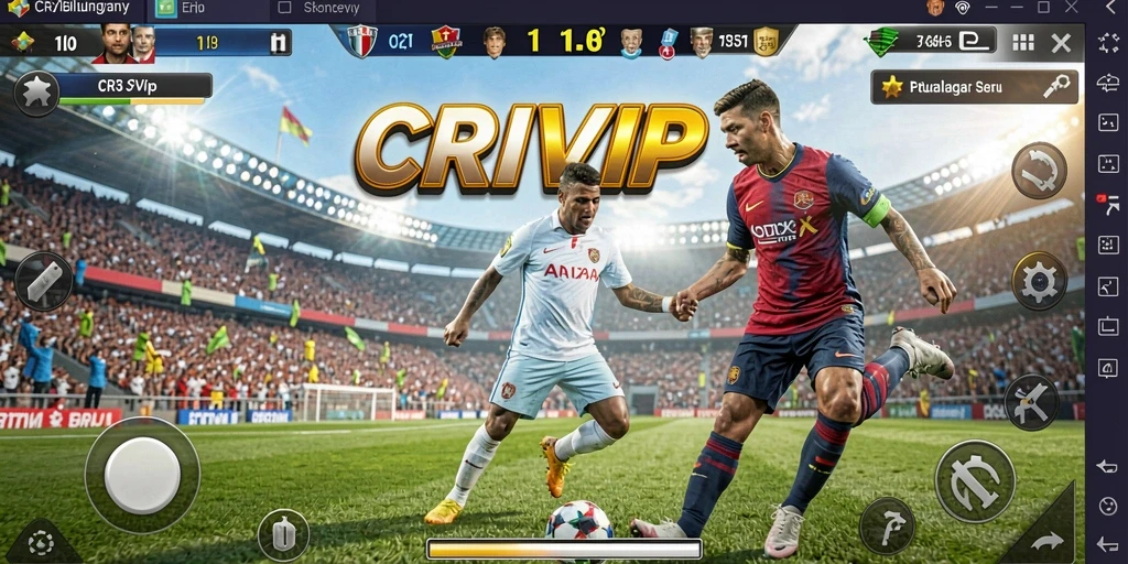 Tampilan layar utama CR7VIP menampilkan aksi seru petualangan.