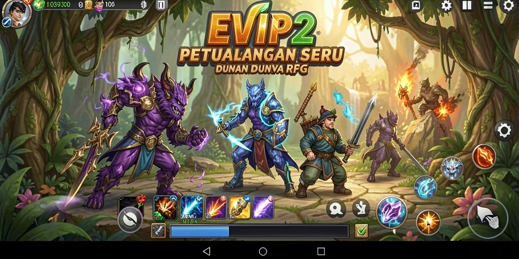 Tampilan gameplay RPG yang menarik dan mendebarkan dari EVIP2.
