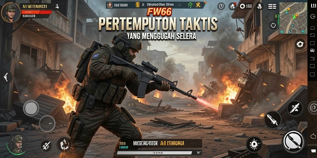 Screenshot gameplay FW66 dengan aksi seru dan grafis menawan.