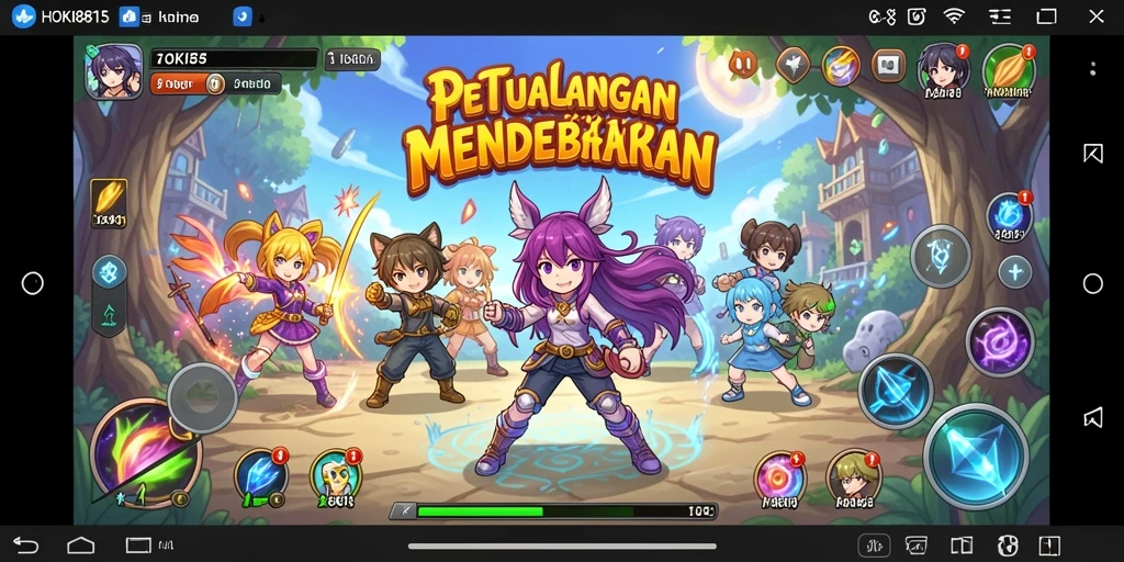Menampilkan gameplay menarik yang penuh petualangan anime.