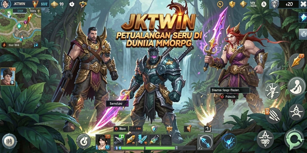 Tampilan aksi seru dalam gameplay MMORPG JKTWIN.