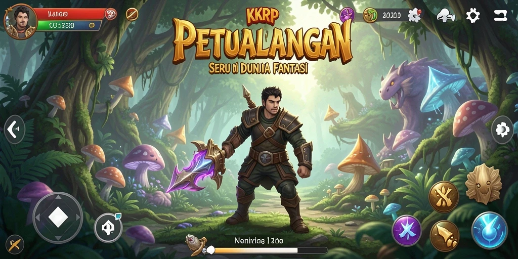 Tampilan gameplay petualangan yang menarik dan mendebarkan.