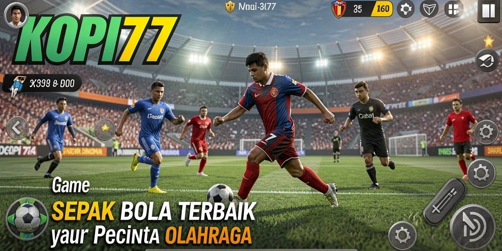Gameplay menarik KOPI77 dengan aksi sepak bola yang seru.
