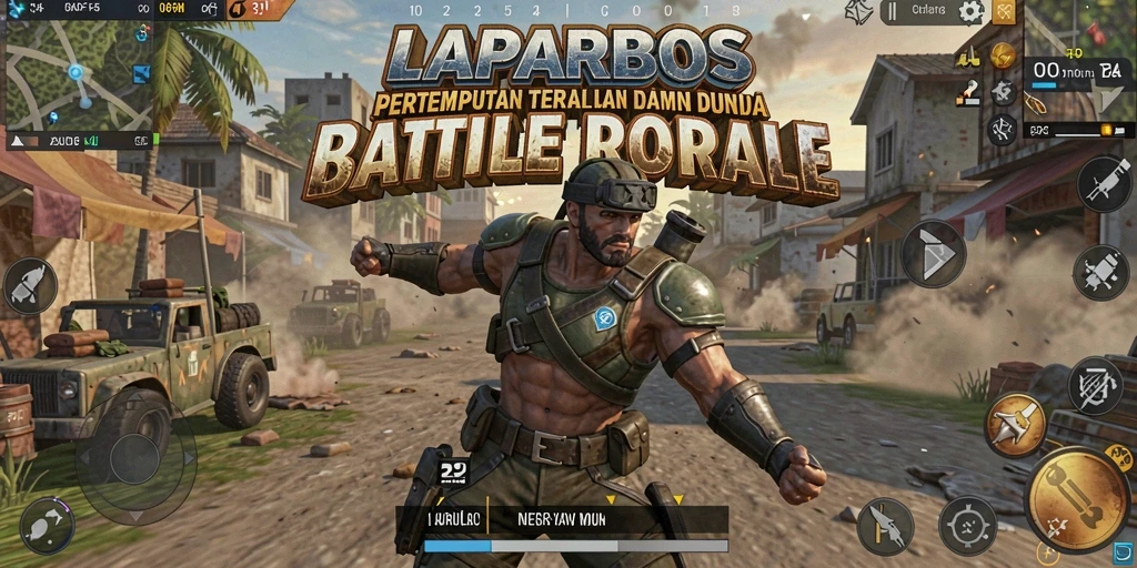 Tangkapan layar LAPARBOS yang menunjukkan aksi seru dalam pertempuran Battle Royale.