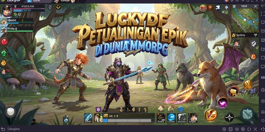 Tangkapan layar gameplay LUCKYDF yang penuh aksi dan petualangan.