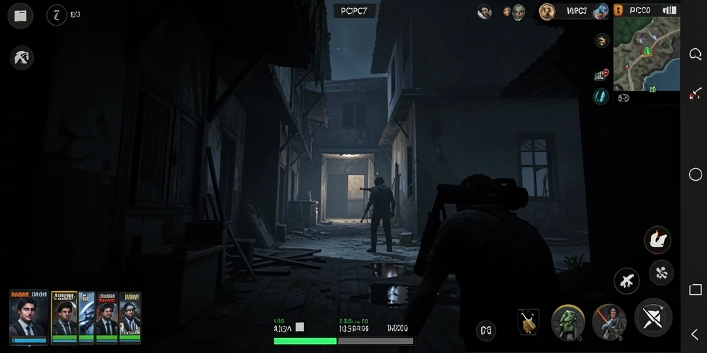 Screenshot gameplay PCPC7 menampilkan suasana Horror yang mencekam.