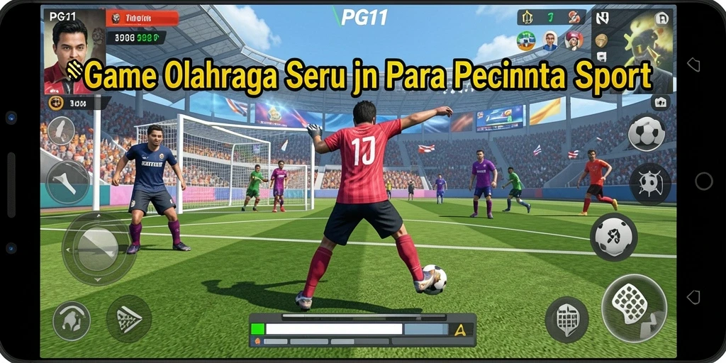 Screenshot PG11 menampilkan aksi seru dalam game olahraga.