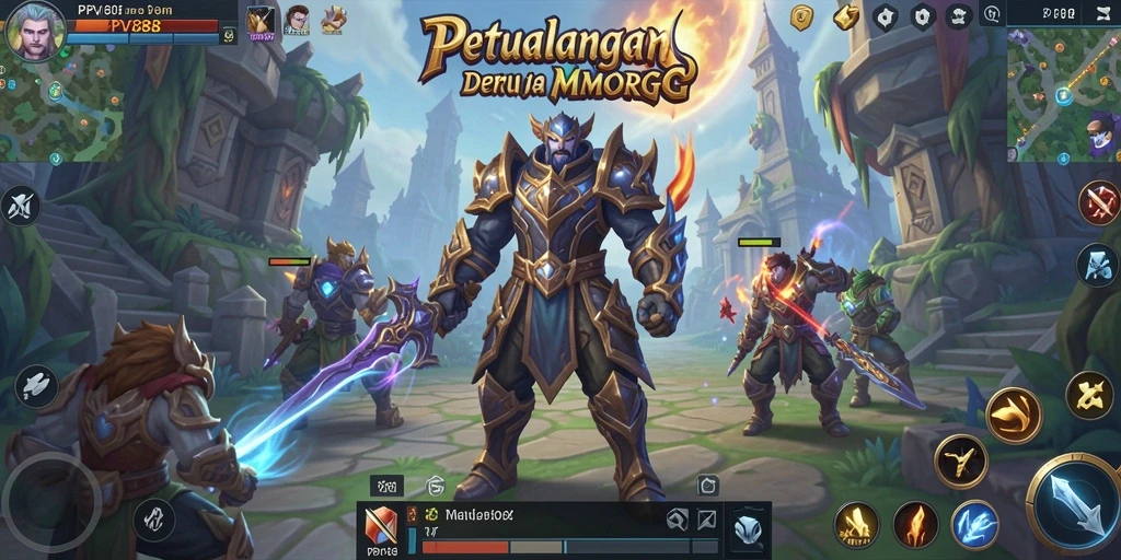 Tampilan gameplay PPV88 dengan petualangan MMORPG yang seru.