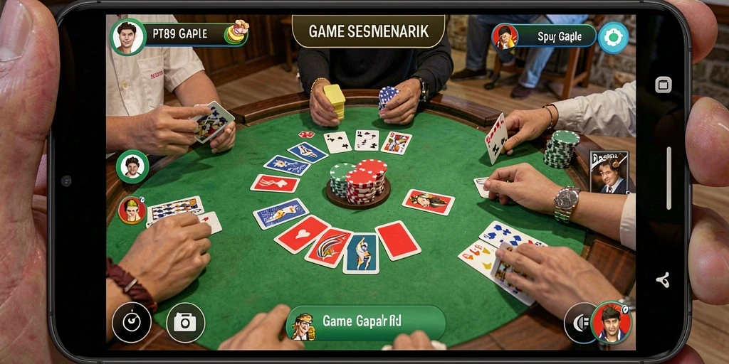 Gameplay Gaple yang seru dan kompetitif di PT89.