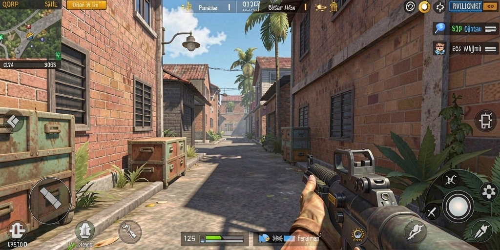 Tampilan gameplay QQRP yang penuh aksi TPS.