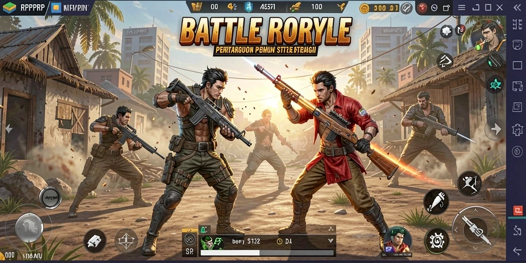 Gameplay RPRPRP yang mendebarkan dalam mode Battle Royale.