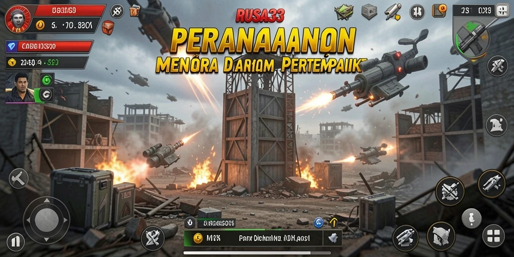 Tampilan gameplay RUSA33 yang menegangkan dalam Tower Defense.