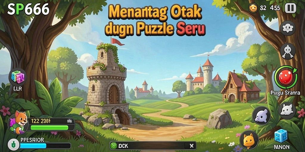 Tangkapan layar gameplay SP666 menampilkan teka-teki yang menantang dan interaktif.