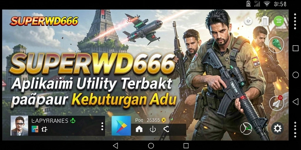 Tampilan utama SUPERWD666 dengan fitur-fitur Utility terintegrasi.